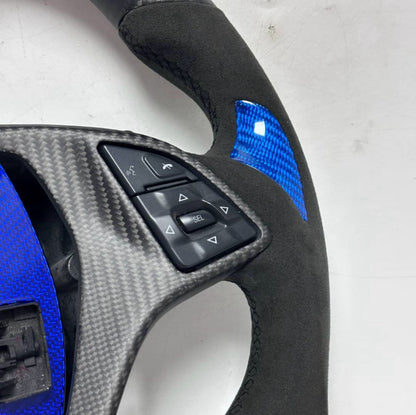 CFGuys Matte Carbon Fiber Steering Wheel – C7 Z Fitment | Alcantara & Color-Matched Accents