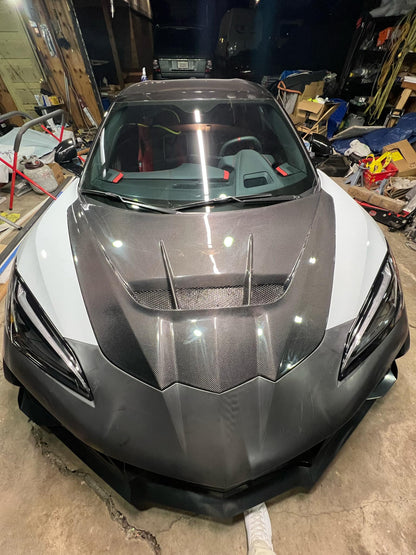 Carbon Fiber C8 Hood 2020+